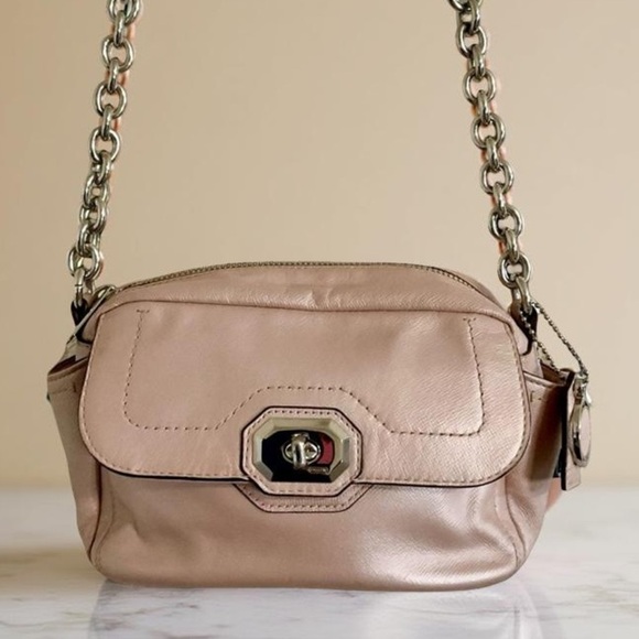 Coach Black Campbell Turnlock Leather Crossbody Camera Bag (COACH F24843) - Picture 10 of 10